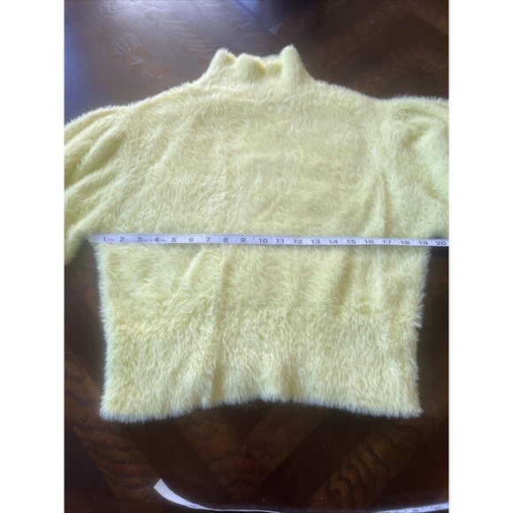 ASOS Soft Long Dolman Sleeve Mock Neck Sweater Canary Yellow Size 8 - Picture 4 of 10